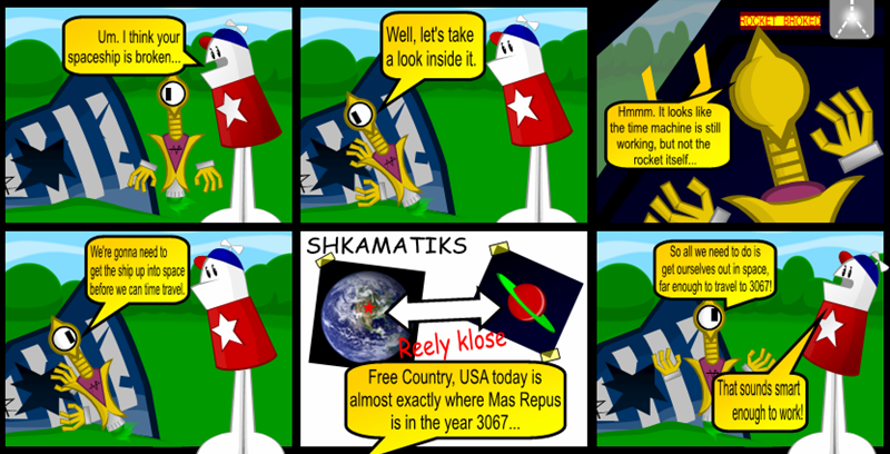 Authors Comments: Flux capacitor for the win! Yeah. So what they need to do has been discovered and they should soon be off into space! But how?